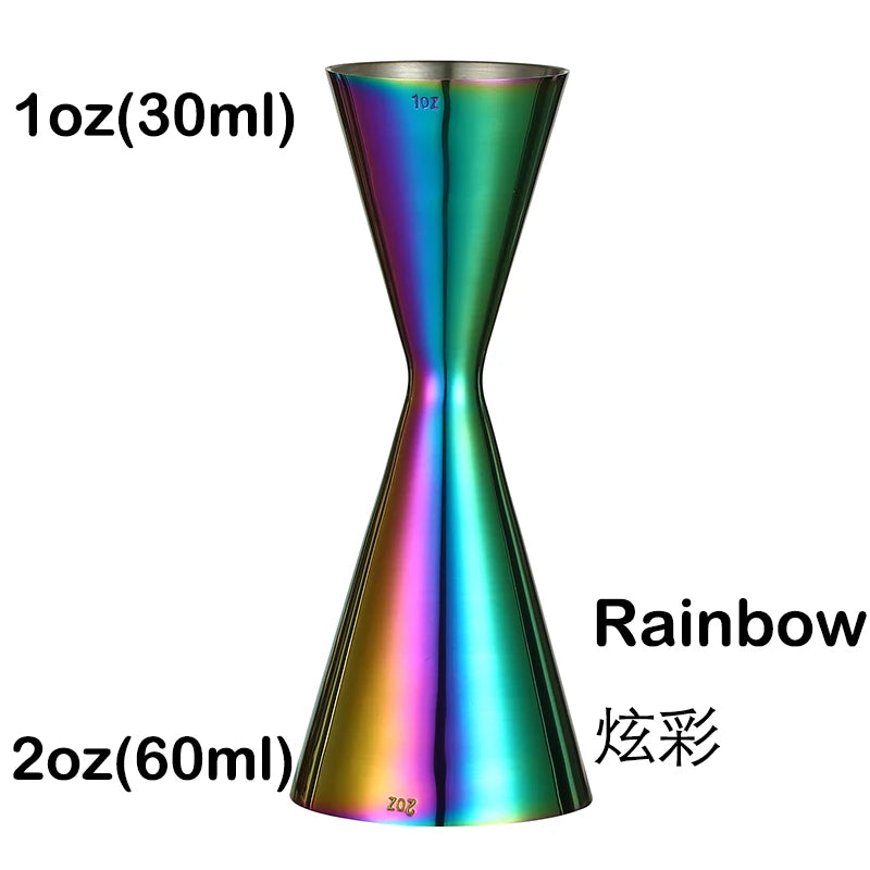 Integrated-Style Jigger Double Cocktail Jigger Bar Measure with Etched Pattern Bar Tools