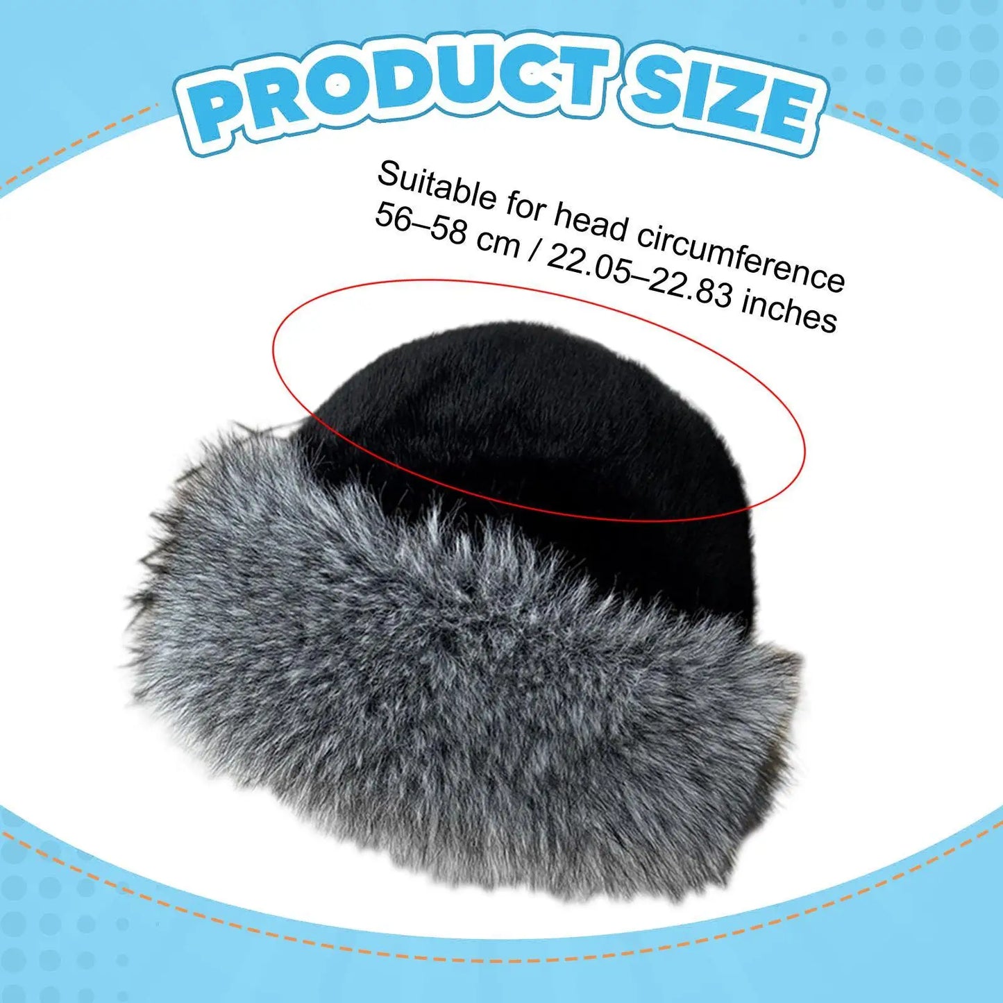 Warm Winter Hat for Women Faux Fur Lined Bucket Cap Windproof Fisherman Hat for Walking Travel Hiking Camping Snow