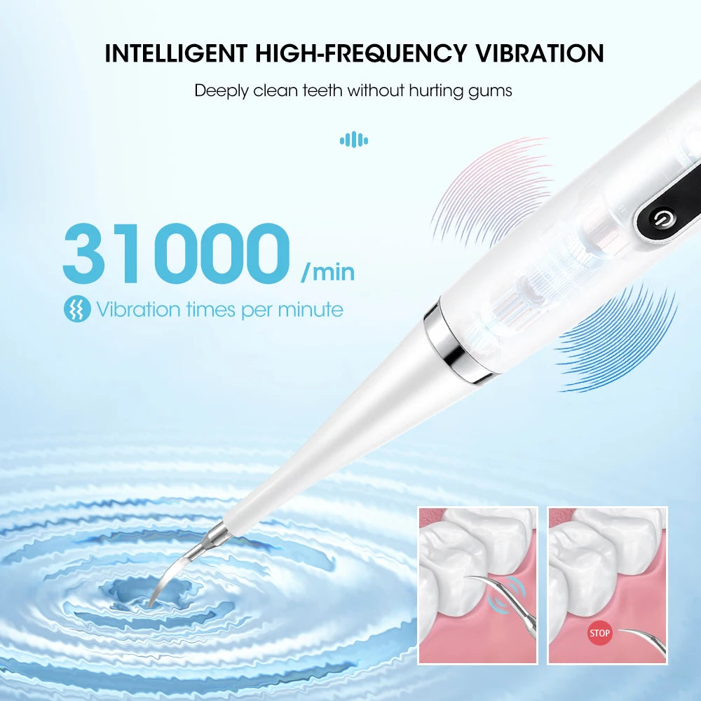 Sonic Electric Toothbrush Teeth Whitening Kit Tooth Whitener Calculus Plaque Tartar Remover Tools Cleaner Stain Oral Care