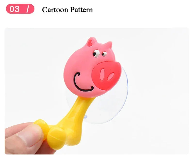 Cute Cartoon Animal Toothbrush Holder,Wall OuntedToothbrush Storage Rack,BathroomMultifunctional Wall Hook,Toothbrush Holder