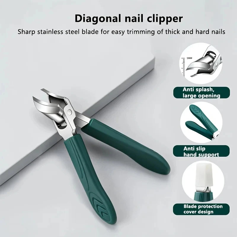 Thick Nail Design Stainless Steel Nail Clipper, Suitable for Adults and Seniors with Thick Hard Nails - Unisex
