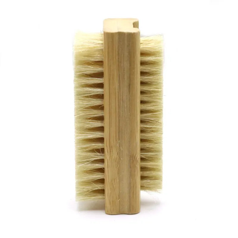 Double-sided Nail Brush Manicure Pedicure Wood Handle Soft Remove Dust Nail Cleaning Brush For Nail Care Scrubbing Tools
