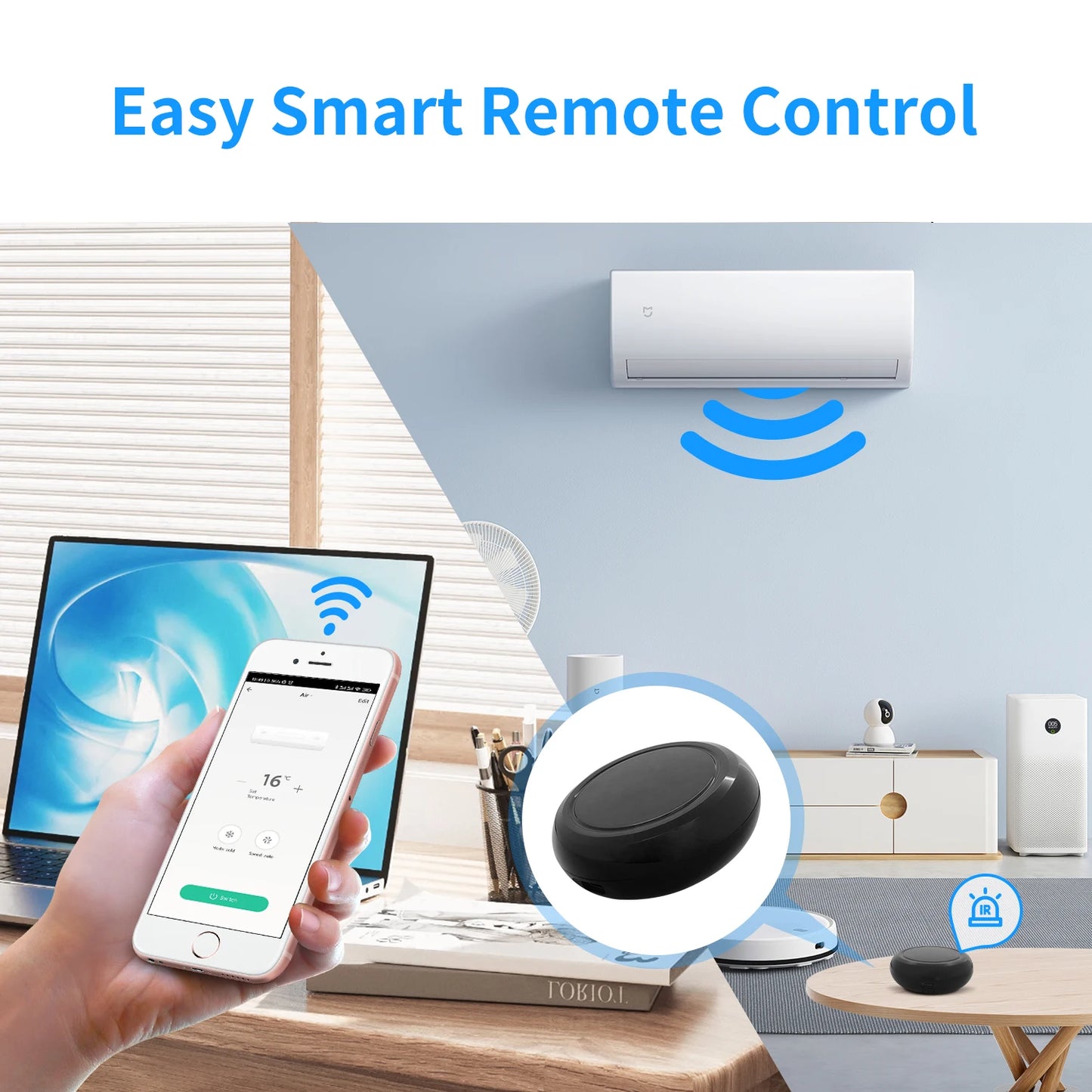 YFK Tuya WiFi IR Controller Smart Devices Voice Control Smart Home Control Panel Residential Automation Compatible Alexa