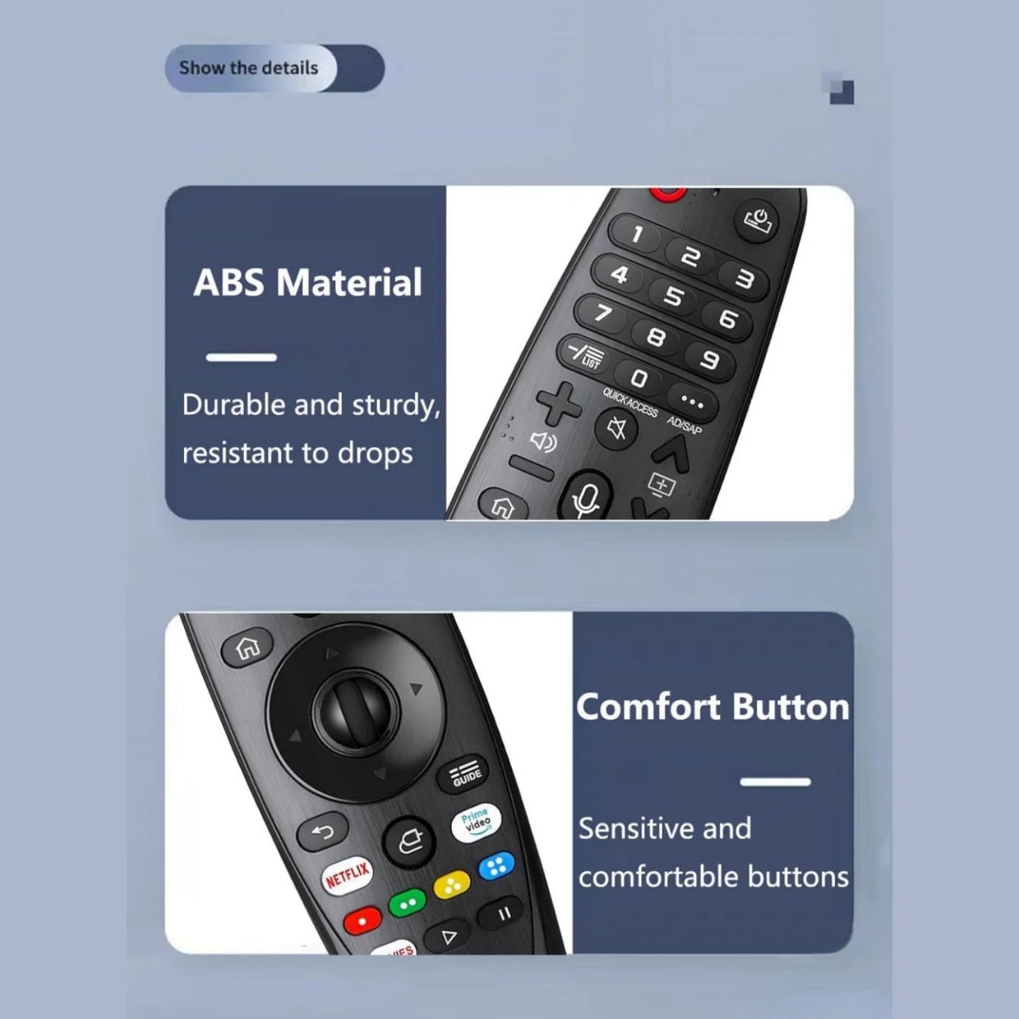 (No voice no  mouse function)IR AKB75855501 MR20GA Replaced Remote for 2020 LG Smart TV OLED, Nano Cell and 4K UHD Models