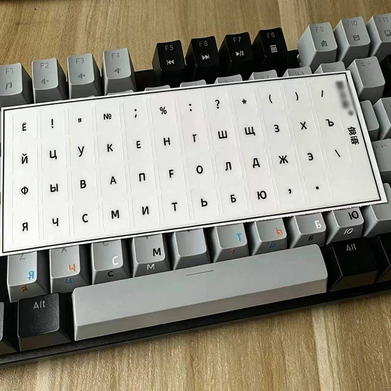 Transfer Stickers Tear Off Film Leave Words Russian Desktop Keyboard Stickers Universal Stickers Key Stickers Keyboard Stickers