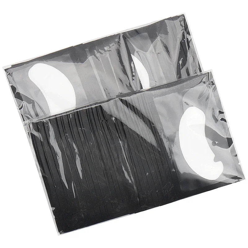 100Pairs Lint Free Under Eye Gel Pads Hydrating Eye Paper Patches Grafted Eyelashes Extension Eye Tips Sticker Wraps Makeup Tool