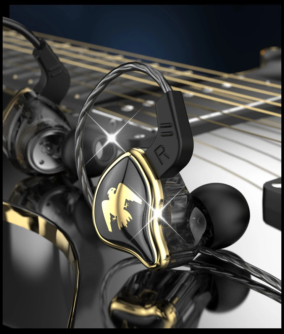 QKZ AK6 Ares EDX PRO 1DD Dynamic Earphones HIFI Music Sport Earbuds In Ear Earphones Sport Noise Cancelling Headset EDXPRO DQ6 Z