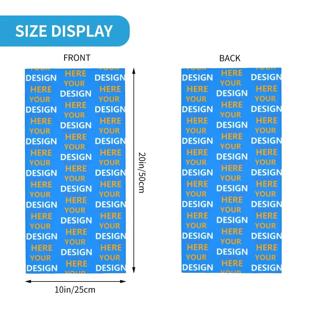 Custom Your Design Here Winter Headband Neck Warmer Ski Hunting Tube Scarf Personalized Customized Logo Face Bandana Gaiter