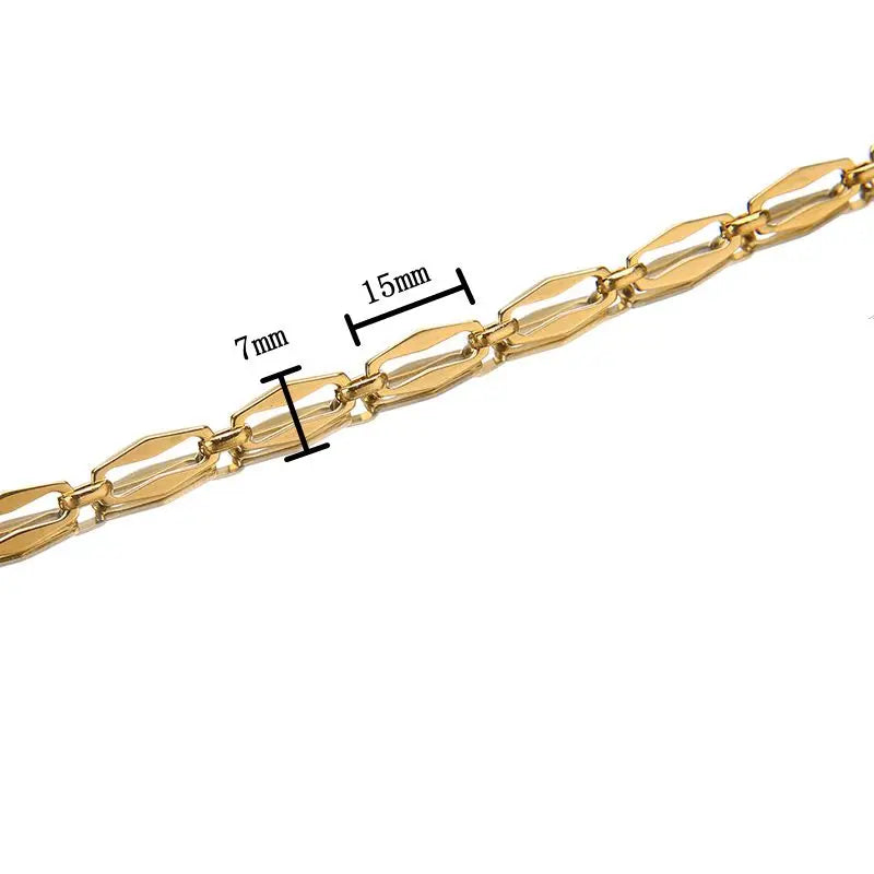 1 Meter Stainless Steel Large Heavy Chunky Hip Hop Punk Link Gold Color Chains DIY Jewelry Materials Handmade Necklace Bracelets