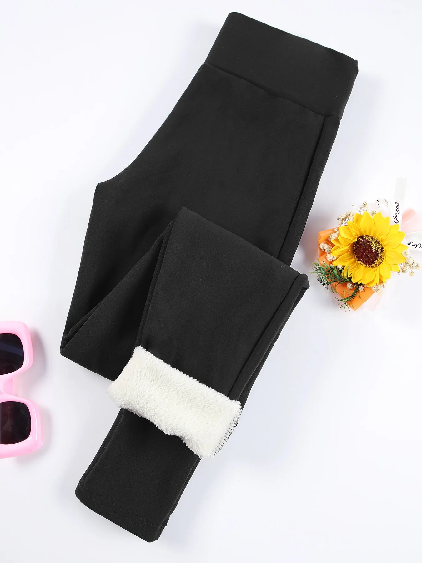 Fleece Lined Thermal Leggings for Women  High Waist Stretch Thick Winter Warm Pants for Casual & Daily Wear