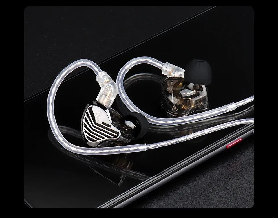 GK KUNTEN Metal Earphone HiFi In-Ear Earbuds 2pin 3.5mm Removable Cable With Microphone Type-c For Music Game KZ