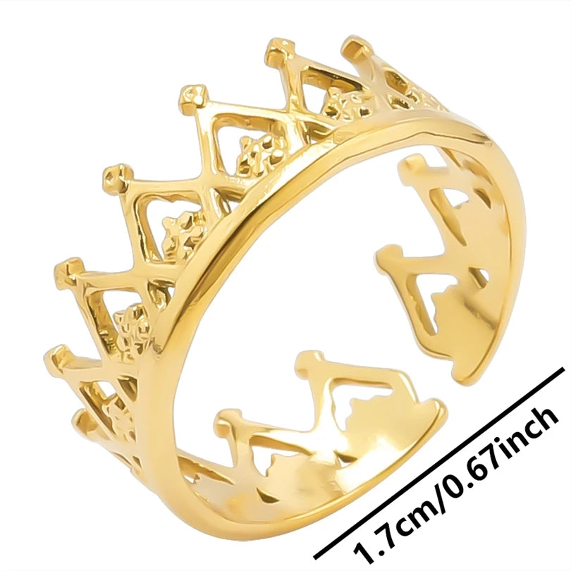 6pcs/lot Wholesale Various Chunky Rings Real Gold Plated Love Abstract DIY Shell Star Sun Bat Shaped Rings Women Jewelry Gifts