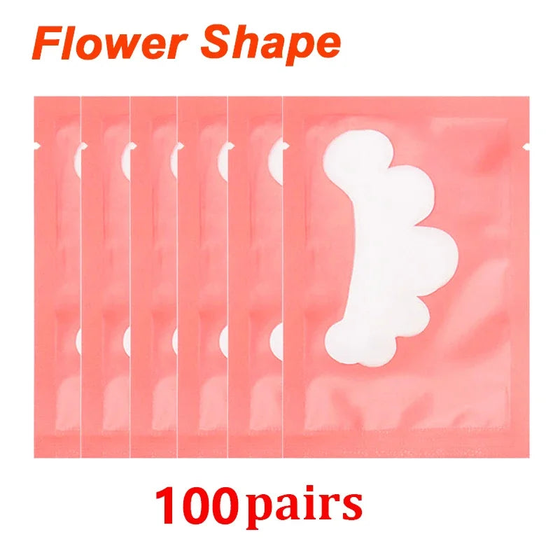 100pairs Eyelash Patches For Building Grafted Eyelash Pads Russian Packing Under Eyes Paper Stickers For Eyelash Extension