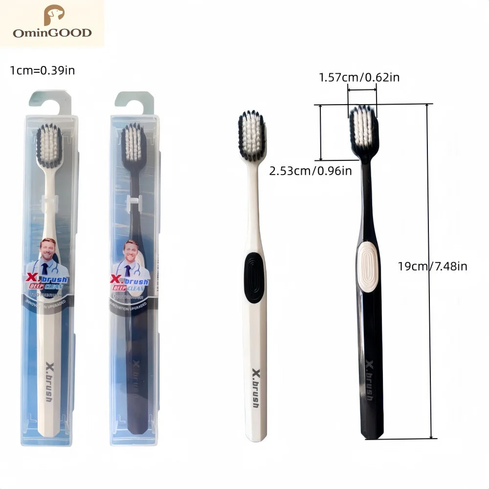 2-12PCS Soft Toothbrush Deep Cleaning Oral Hygiene Silicone Bristles Toothbrush Gentle For Gums Ultra Fine Adult Dental Brush