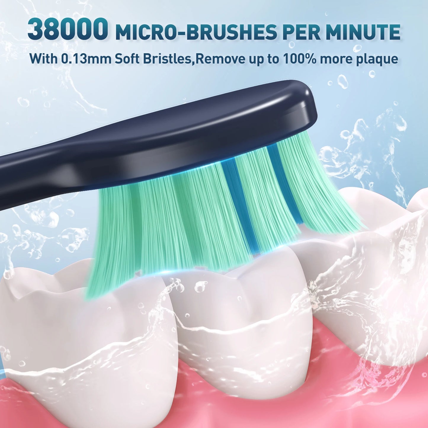 Sejoy Electric Sonic Toothbrush 5 Model with 10 pcs Replacement Heads Rechargeable Waterproof Electronic Tooth Brushes