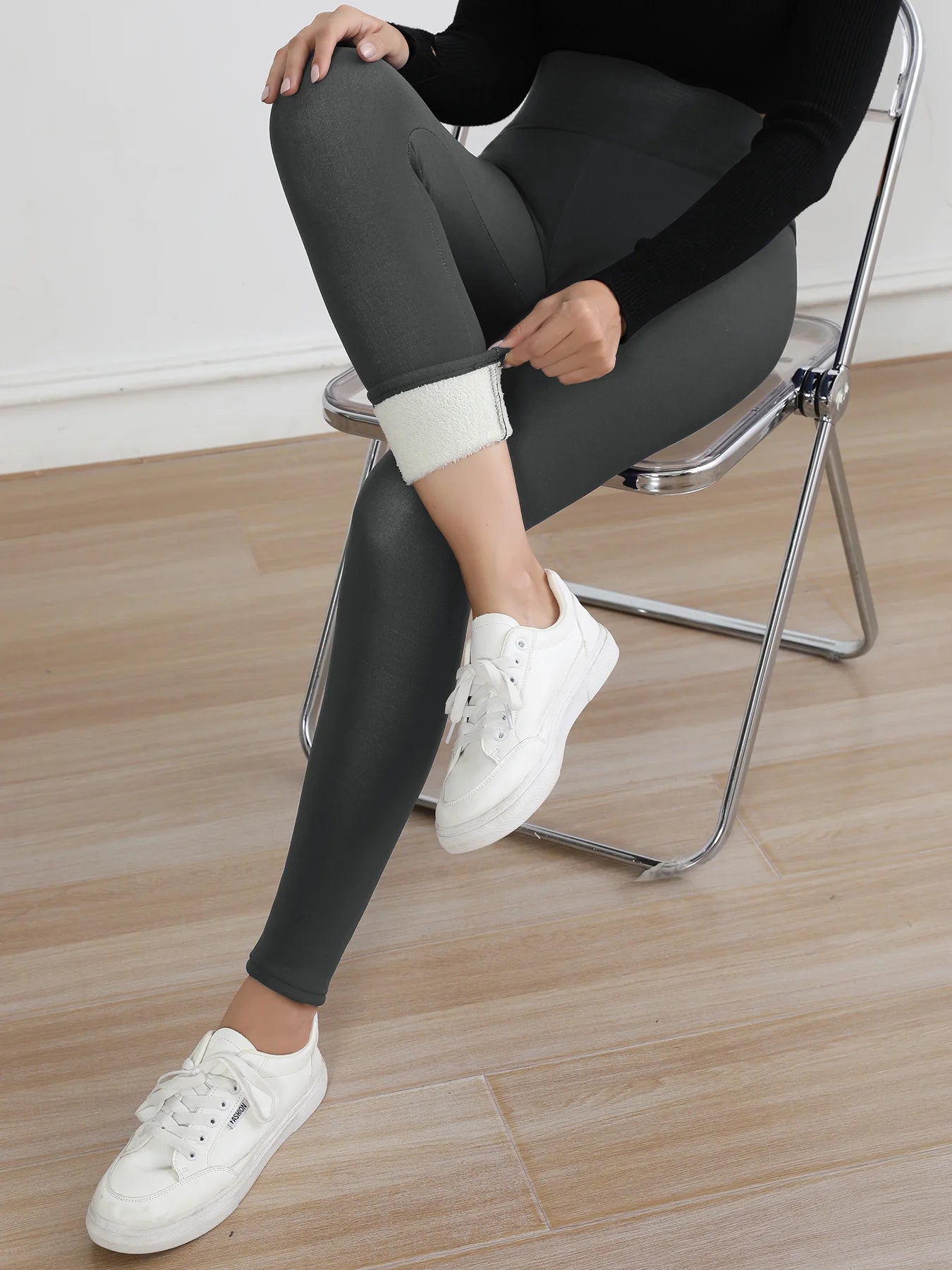 Fleece Lined Thermal Leggings for Women  High Waist Stretch Thick Winter Warm Pants for Casual & Daily Wear