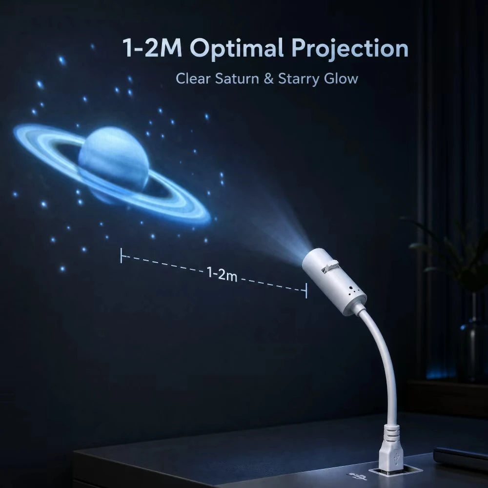 Mini Star Projector Lamp USB Galaxy Ambient Night Light for Bedroom Party Living Room Car Travel Christmas Gift