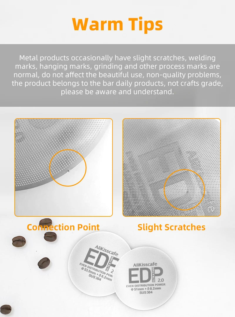 Alikisscafe Coffee Puck Screen Magnetic Espresso Filter 49.5mm 51mm 53.5mm 57.3mm 58.5mm Barista Portafilter Accessories Tools