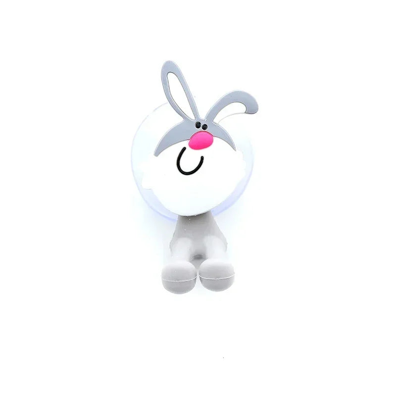 Cute Cartoon Animal Toothbrush Holder,Wall OuntedToothbrush Storage Rack,BathroomMultifunctional Wall Hook,Toothbrush Holder
