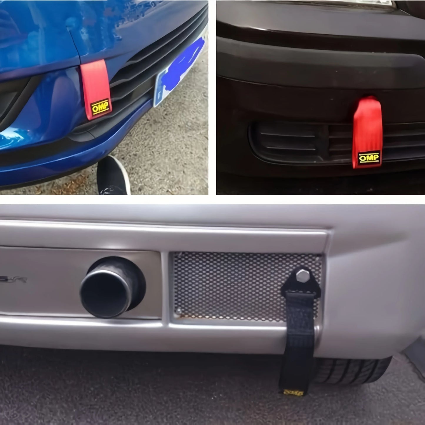 New Car Tow Strap Universal Nylon Towing Rope Front Tow Eye Strap for Car Compatible with Bumper Trailer Car Exterior Decoration