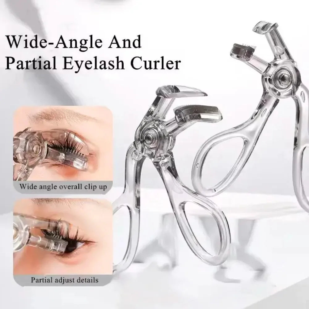 Dual-Type Eyelash Curler Waterproof Natural Curl Wide Partial Clip Long-Lasting Eye Makeup Tool Professional Eye Makeup Tool