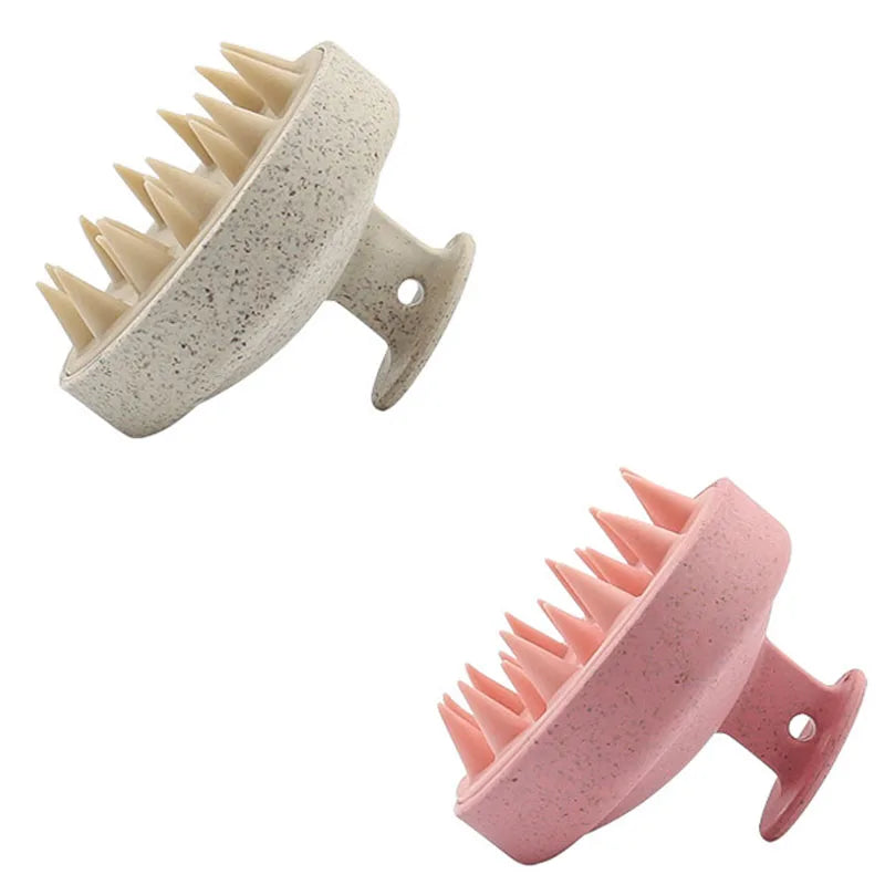 Silicone Shampoo Brush Head Scalp Massage Comb Hair Washing Comb Body Massage Brush Bath Shower Brush Salon Hairdressing Tool