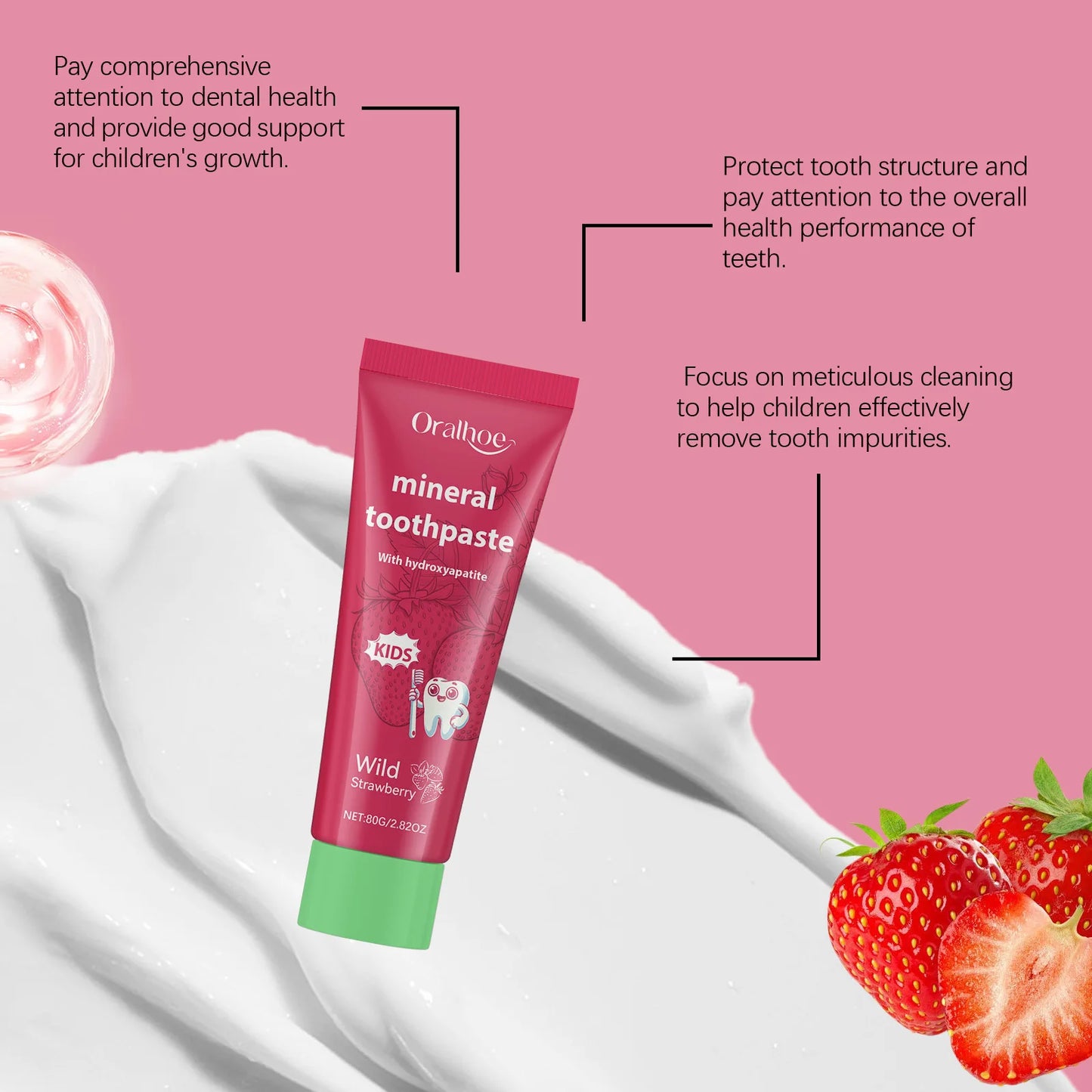  Children Toothpaste Gingiva Protection Removal Yellow Teeth Stain Relieve Gums Decay Toothache Kids Dental Care Toothpaste