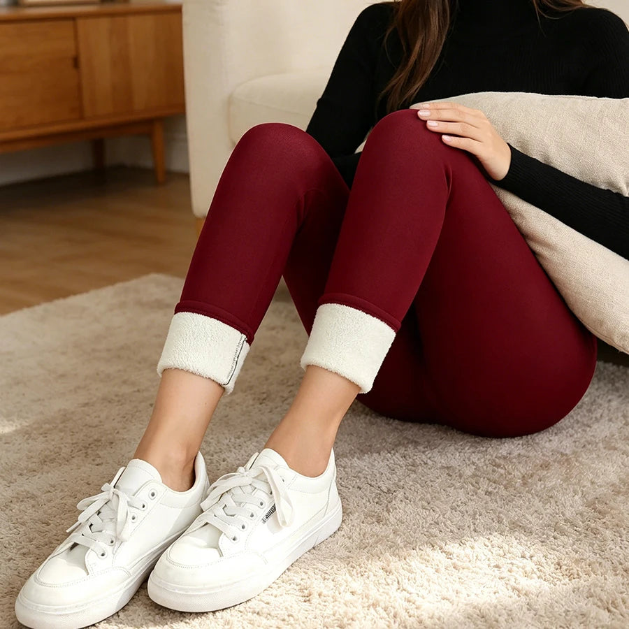 Fleece Lined Thermal Leggings for Women  High Waist Stretch Thick Winter Warm Pants for Casual & Daily Wear