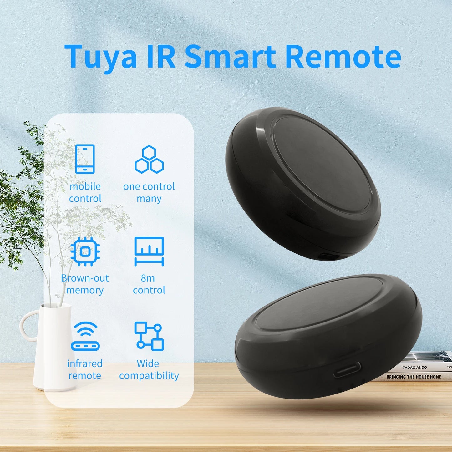 YFK Tuya WiFi IR Controller Smart Devices Voice Control Smart Home Control Panel Residential Automation Compatible Alexa