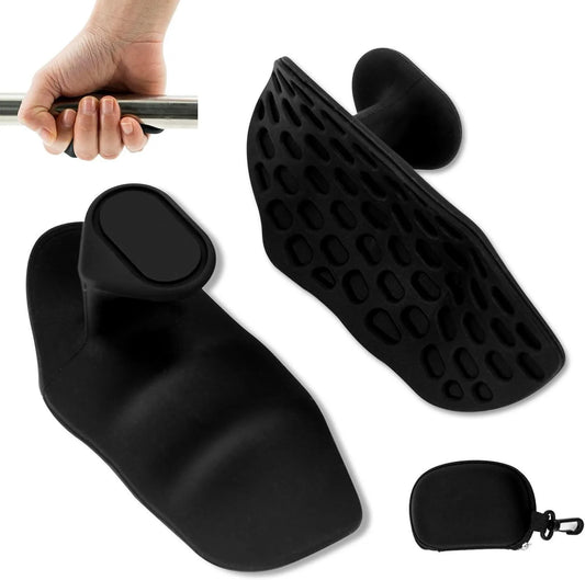 1 Pair Portable Silicone Gym Palm Grips Non Slip Hand Grip Pad for Pull Ups Weight Lifting Fitness Workout Training