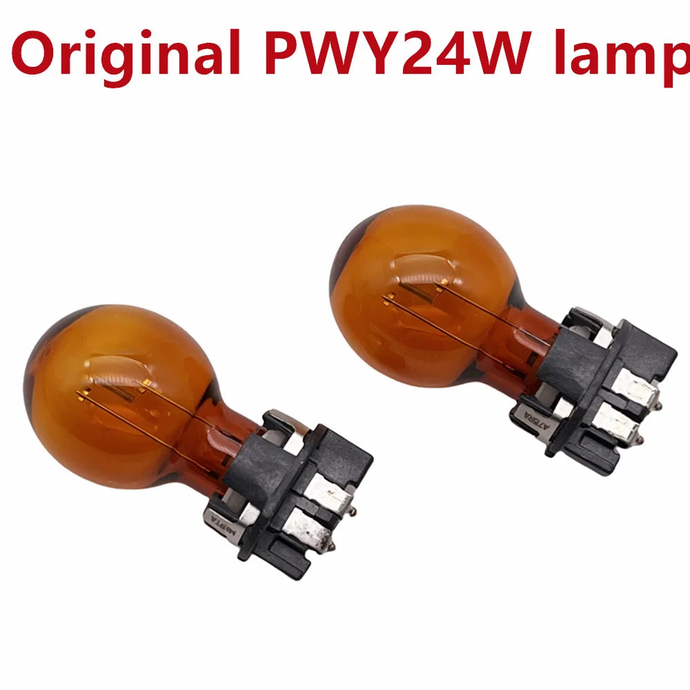 PWY24W 2PCS Original Halogen Lamp For Audi A3 A4 A5 Q3 Q7 VW Golf CC MK7 Amber Front Turn Signal Lights WP3.3x14.5-4 Auto Lamp