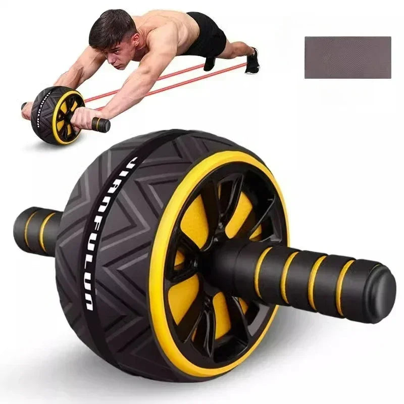 Ab Roller Wheel Non-Slip Abdominal Training Roller Core Workout Home Gym Fitness Equipment for Men Women