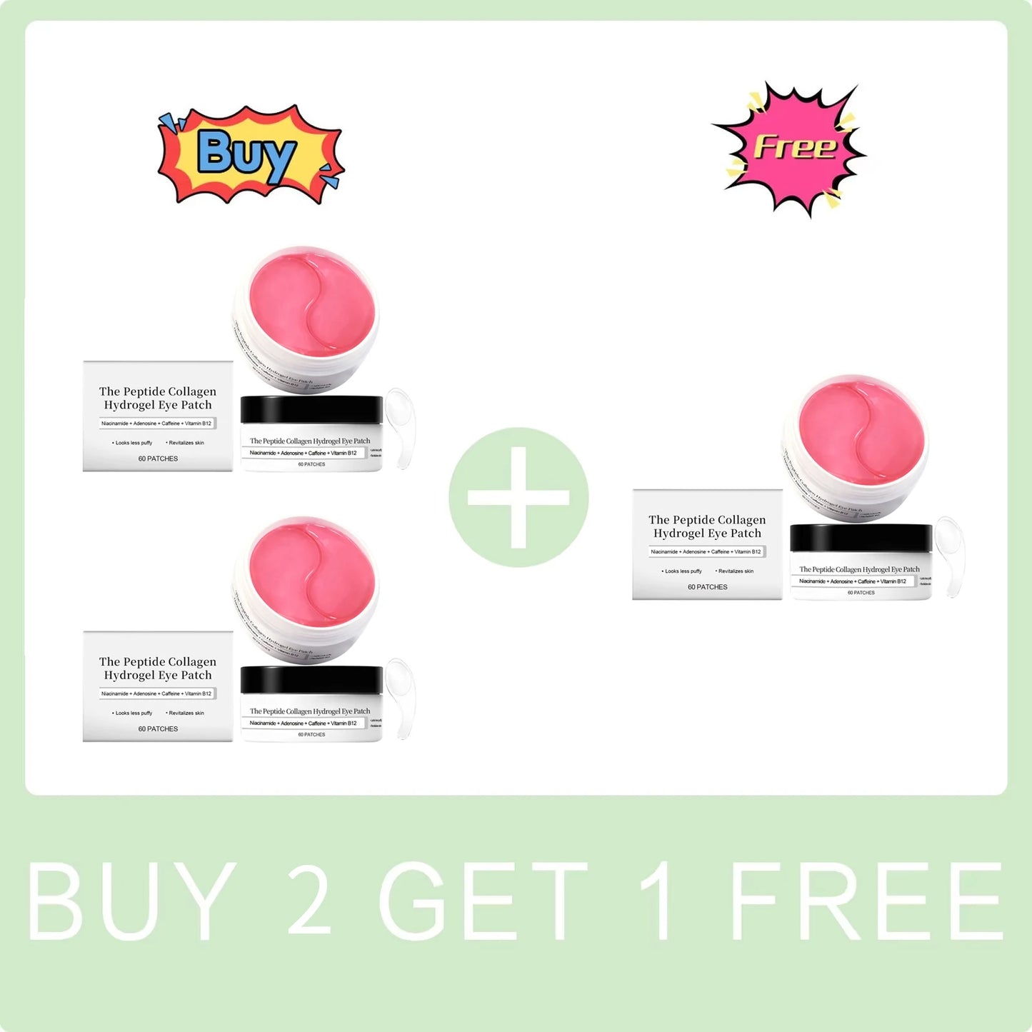 Collagen Hydrogel Eye Patch Nicotinamide Eye Mask Anti Dark Circles Eye Bags Moisturizing Firming Eye Patches Skin Care Products