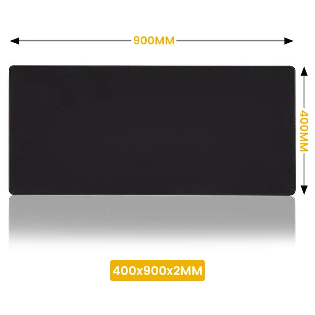 Alfombrilla de ratón Xxl para sala de juegos, alfombrilla de ratón negra de larga velocidad, decoración grande para mesa