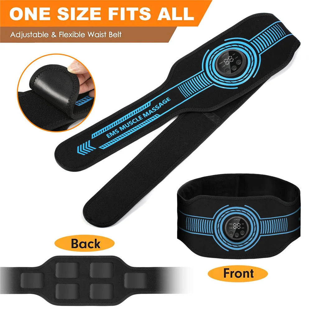 Intelligent EMS Belt Massage Set Full Body Muscle Stimulation Trainer Abdominal Fitness Device USB Charging Version