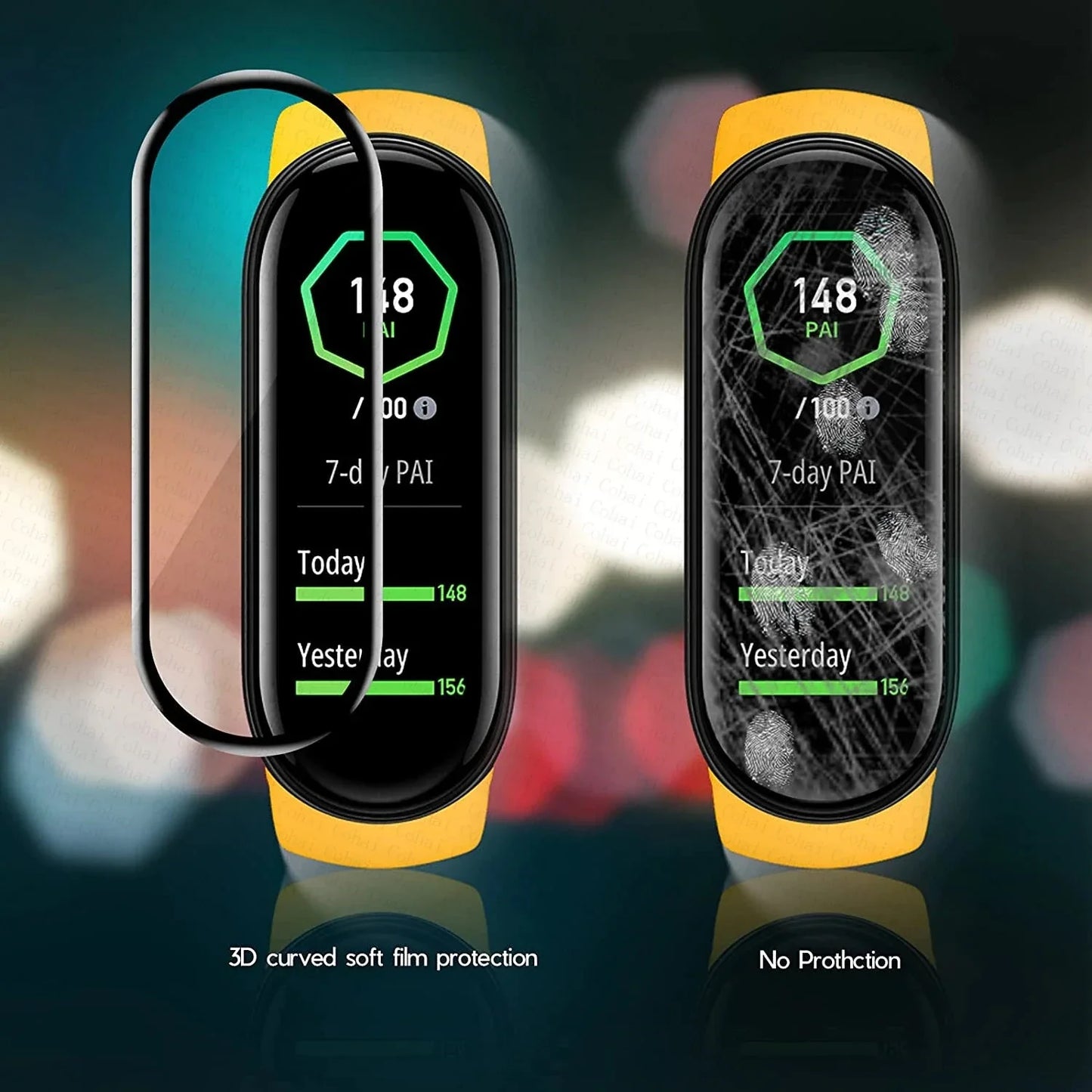 10D Film Glass for Xiaomi Mi Band 9 8 7 6 Screen Protector Miband 6 5 Smart Watchband Full Protective Cover Case Strap Bracelet