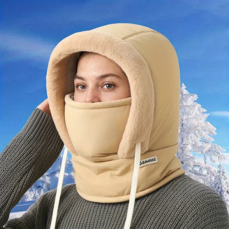 Winter Warm Hat for Men and Women, Autumn and Winter Cycling Ear Protection with Thick Velvet for Cold Protection