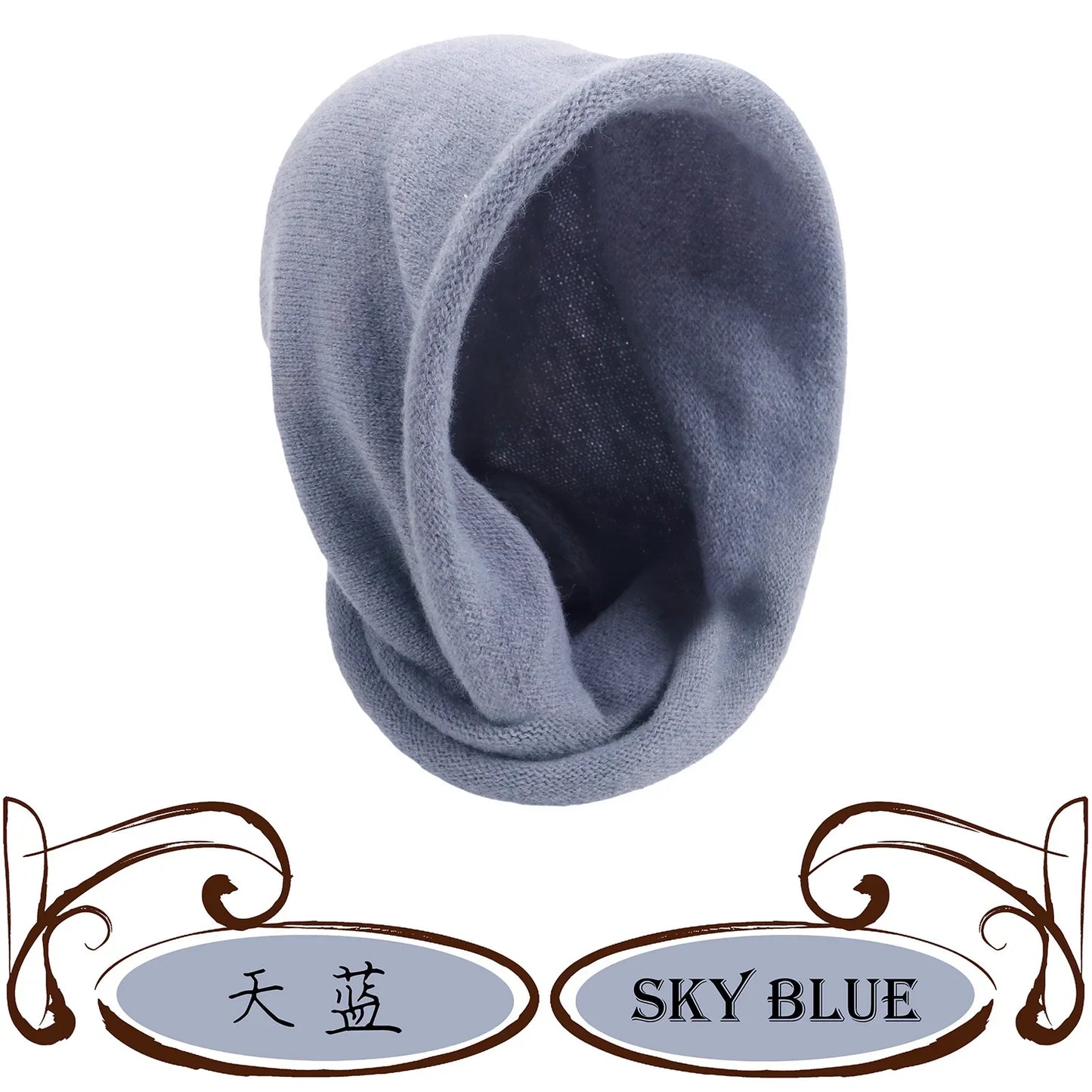 Fashion Women Winter Scarf Hat Set Knitted Cap Warm Balaclava Skullies & Beanies