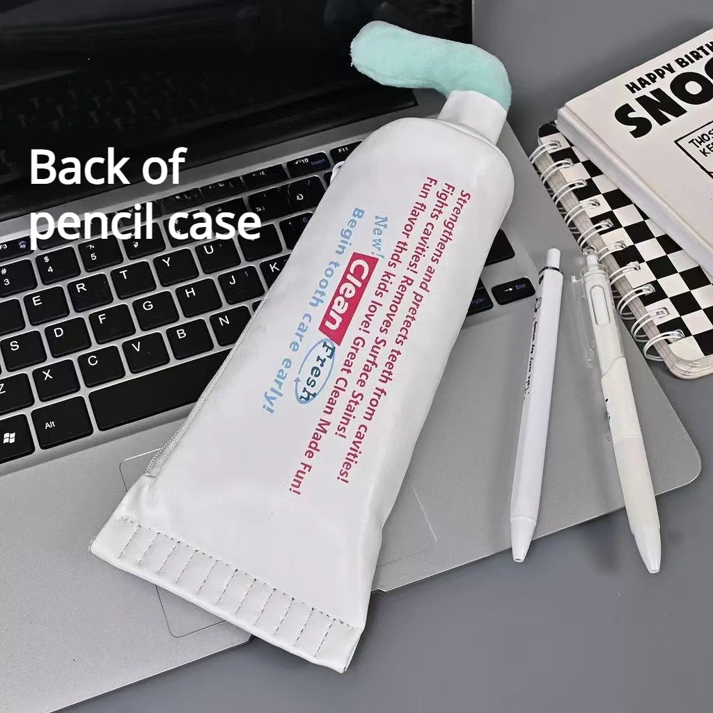 Toothpaste Tube Pencil Case Cute Foldable Stationery Organizer Desk Storage Pen Holder For School Office Supplies