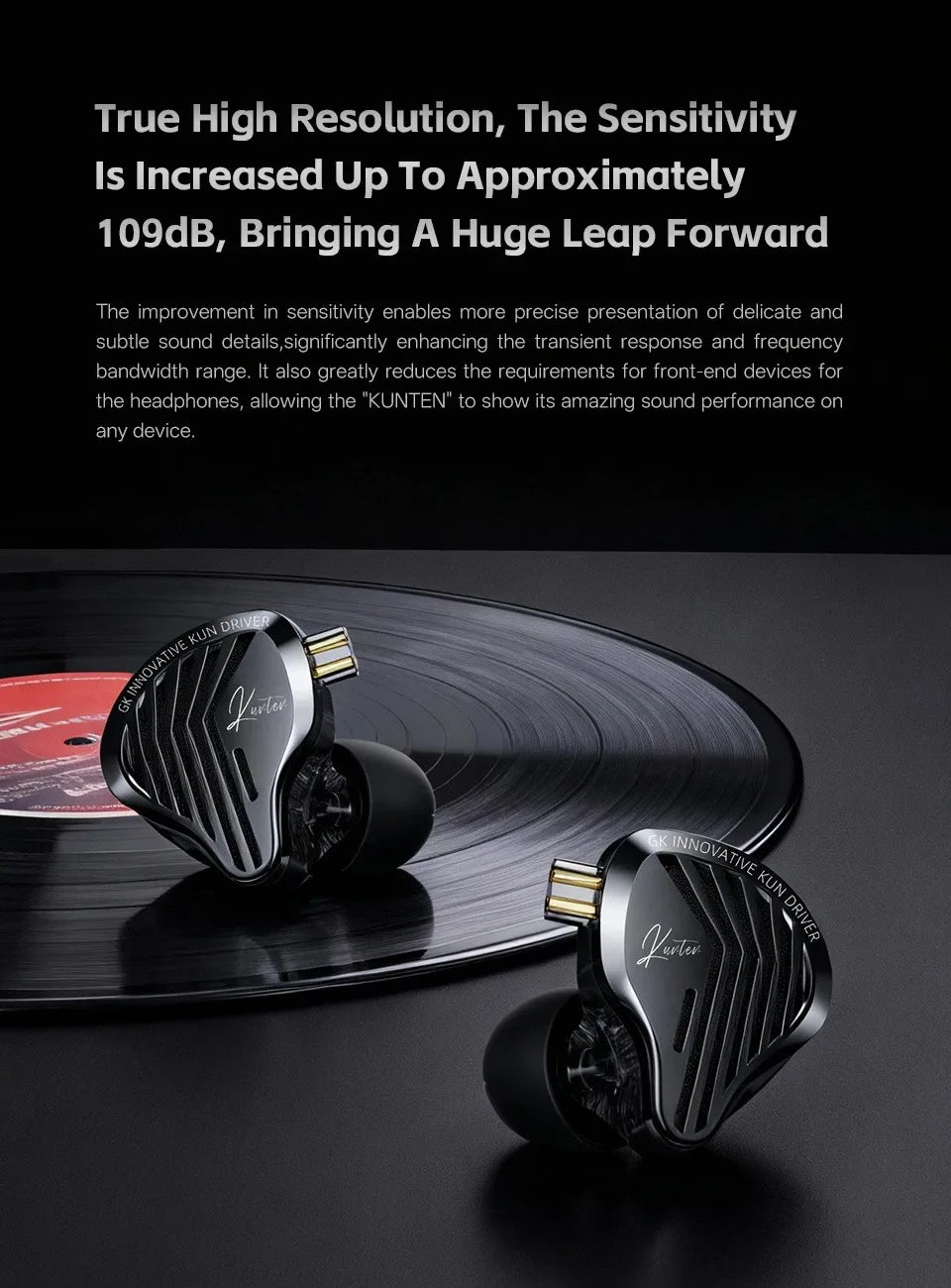 GK KUNTEN Metal Earphone HiFi In-Ear Earbuds 2pin 3.5mm Removable Cable With Microphone Type-c For Music Game KZ