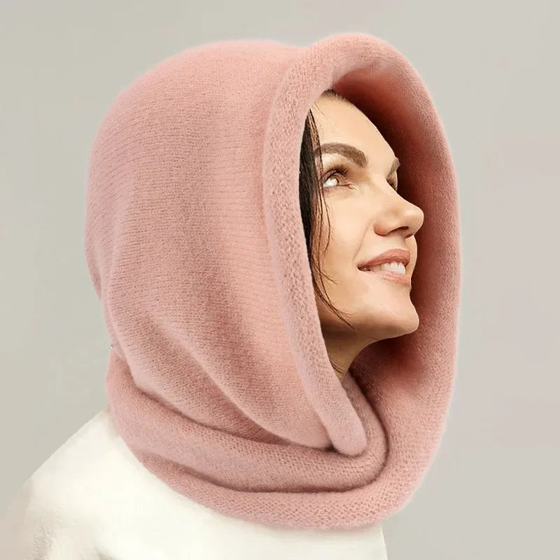 Fashion Women Winter Scarf Hat Set Knitted Cap Warm Balaclava Skullies & Beanies