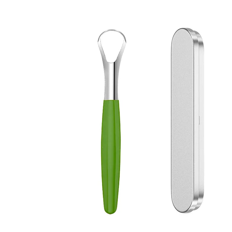1/2pcs Stainless steel small opening tongue scraper,tongue coating cleaner to clean oral tongue coating and eliminate bad breath