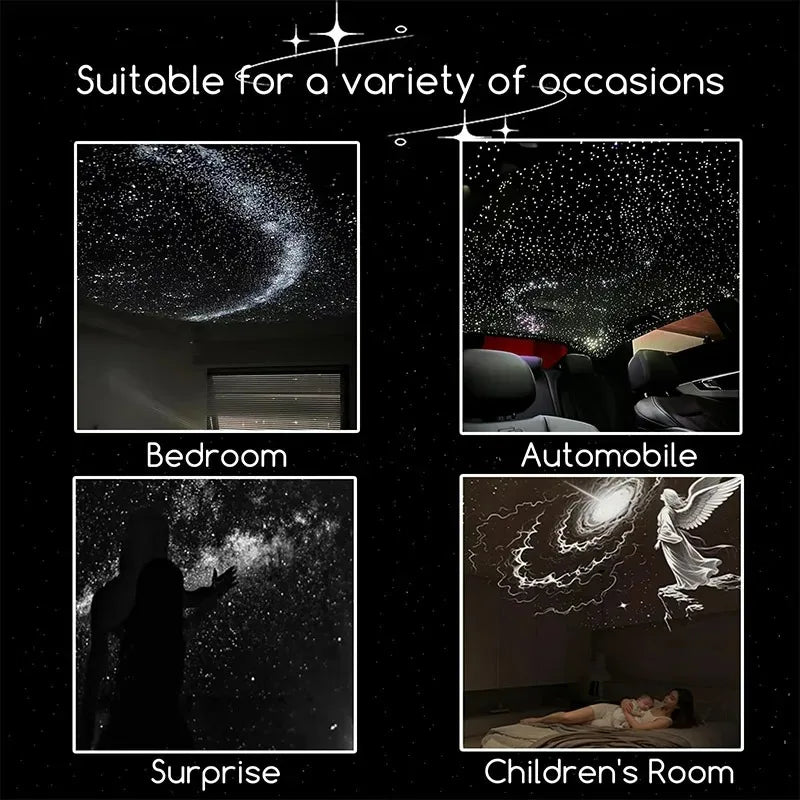 Galaxy Star Projector 2 in 1 Night Light Home Background Atmosphere Lamp Perfect Gift for Boyfriend & Girlfriend