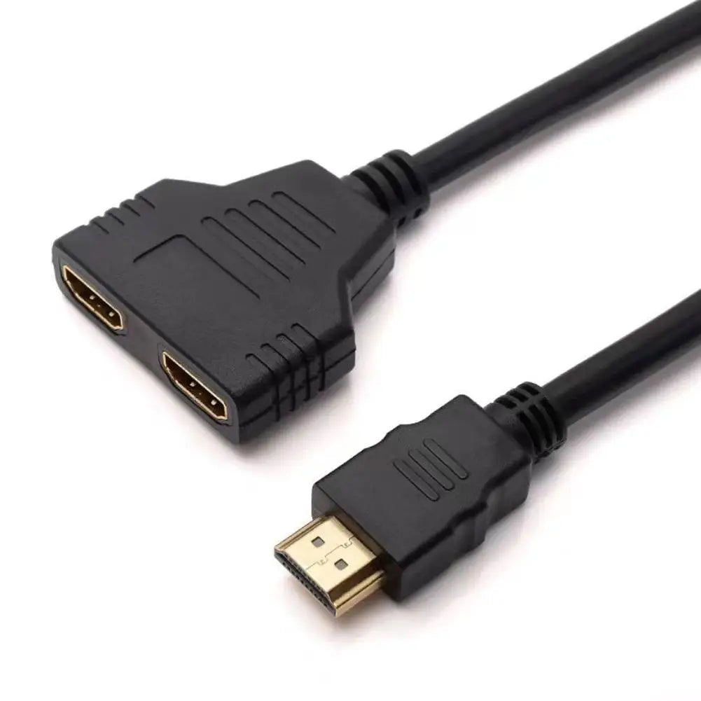 4K Computer Monitor HD Cable HDMI One In Two 30cm HD 1080P HDMI Splitter, One Input To Two Output Adapter Cable HDMI-compatible