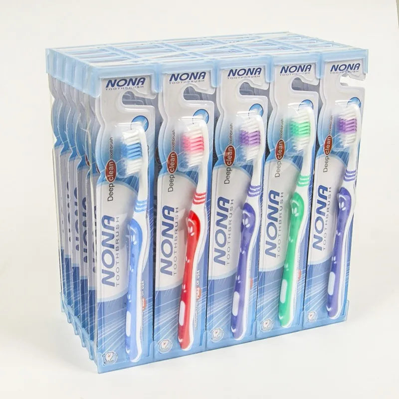NONA toothbrush, natural, high quality manual toothbrush, soft bristles, suitable for gums, for everyday deep cleaning oral care
