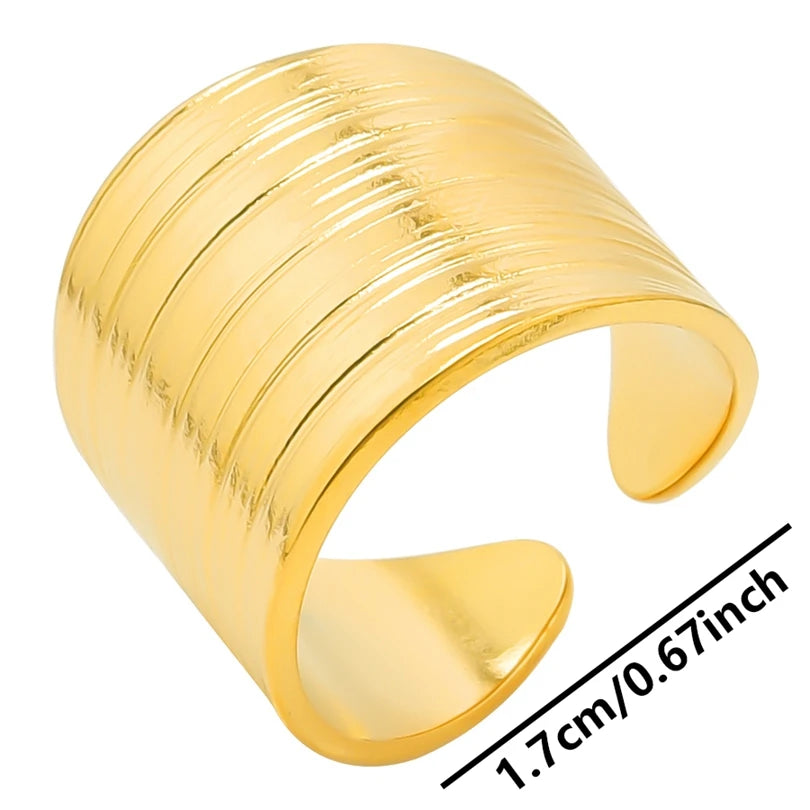 6pcs/lot Wholesale Various Chunky Rings Real Gold Plated Love Abstract DIY Shell Star Sun Bat Shaped Rings Women Jewelry Gifts