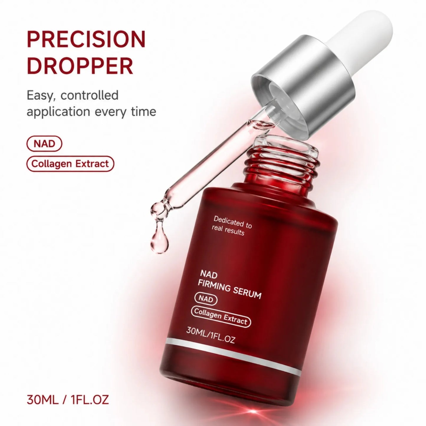 Collagen Firming Face Serum with NAD Boosting Look Skin Elasticity Smooth Fine Lines Hydrating Makeup Base Daily Use 30ml