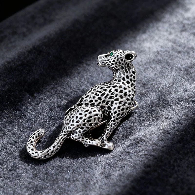 Leopard Brooch Pin Animal Jewelry Winter Coat Dress Party Accessories Gift