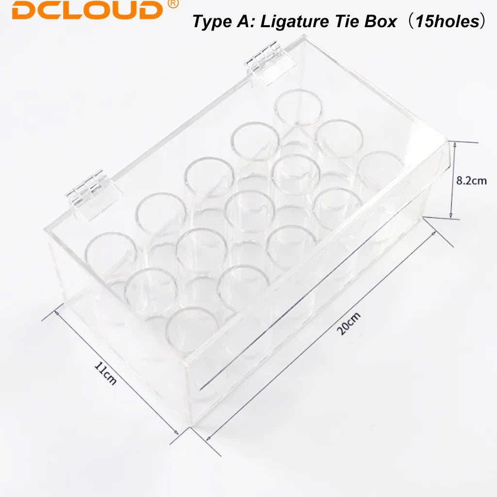 1Box Dental Arcylic Dispenser Power Chain Placer Box Orthodontic Ligature Tie Organizer Ortho Elastic Chain Storage Holder