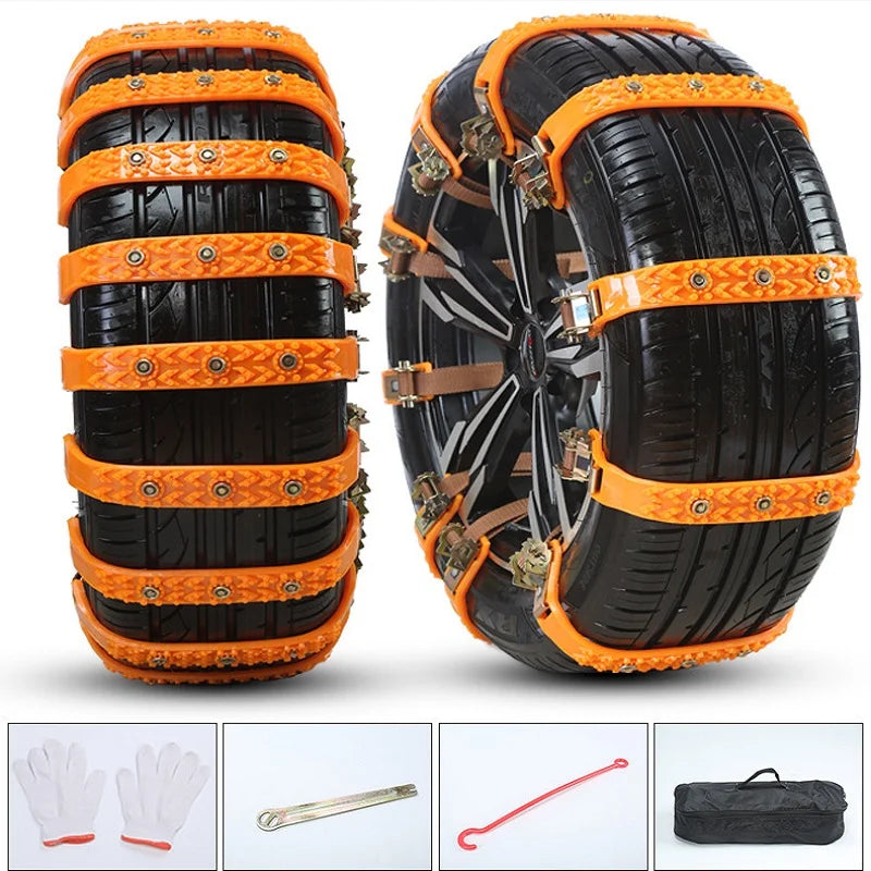 Winter Car Anti-skid Snow Chains General Car Tire Wheels Chains Outdoor Emergency Wheel Snow Chains Truck Auto Tires Accessories
